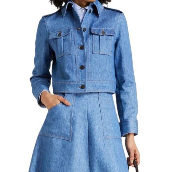 Giuliva Heritage-The Dianora blue denim jacket- sz 44 - Picture 2 of 3